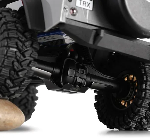 Vista 6 de INJORA Protector de chasis de placa deslizante de acero inoxidable para TRX4M Upgrade 1/18 RC Crawler, 0.49 oz