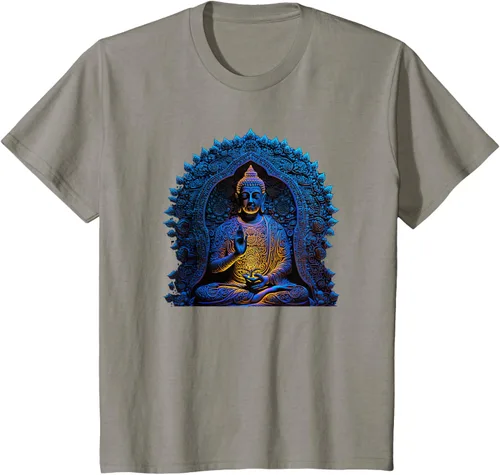 Vista 26 de Estatua de Buda Yoga Budismo Zen Buddhism Meditation T-Shirt Negro