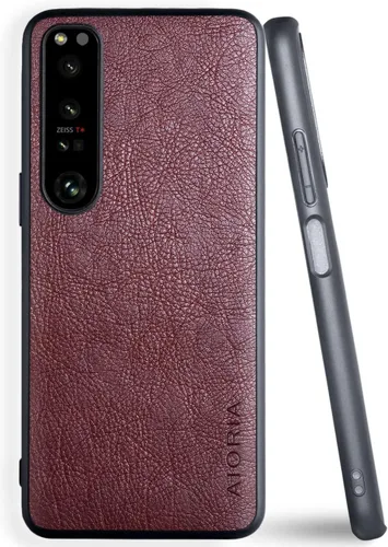 Vista 30 de AIORIA Funda protectora completa para Sony Xperia 1 IV, 6.5 pulgadas Premium PU Leather Cover Retro Business Design Full Protective Case para Sony