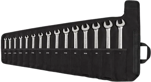 Vista 13 de TEKTON Juego de llaves combinadas con cabeza flexible de 12 puntos con bolsa, 19 piezas (6-24 mm) WRC95403
