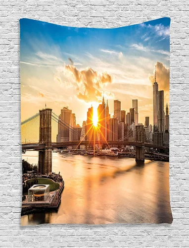 Vista 138 de Ambesonne Tapiz hippie, abrazo de hongos de ensueño y árbol de la vida místico y mandal verde, decoración de tela para colgar en la pared