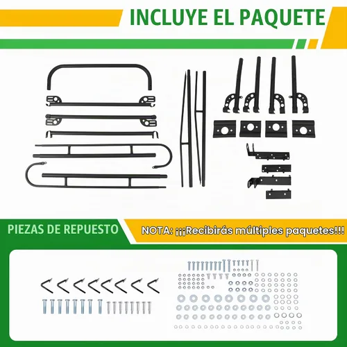 Vista 6 de Rack Ajustable para Camión de Contratistas de 1000 LBS, Escalera, Pickup, Kayak, Rack de Madera, Barra Lateral, Cabina Larga, Tamaño Completo