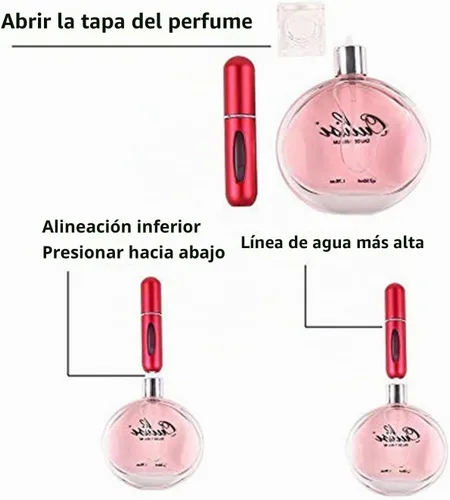 Vista 7 de MuOu - Paquete de 3 botellas atomizadoras de perfume, recargables, de 5 ml, multicolor, para viajes y salidas