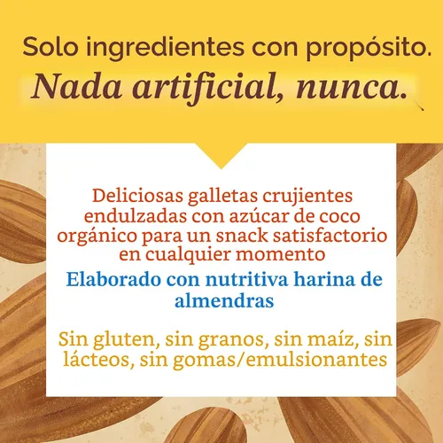 Vista 3 de Simple Mills Galletas crujientes de harina de almendras, chispas de chocolate, sin gluten, vegano, bocadillos saludables, hechos con aceite de coco