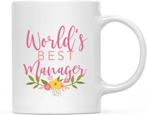 Vista 66 de Andaz Press Taza de café de 11 oz, regalo de broma de la mejor abbuela del mundo, diseño floral, paquete de 1