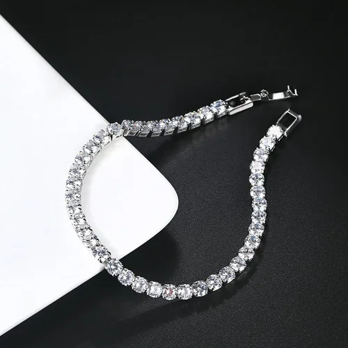 Vista 3 de Harry and Henry Pulseras de perlas de 3 capas para mujer, pulsera de diamantes de imitación brillantes, pulsera abierta de perlas de cristal