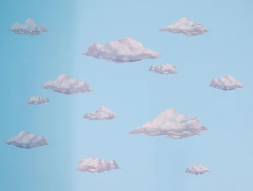 Vista 6 de Create-A-Mural Calcomanías de pared de nube de cielo, hermosas calcomanías de pared para niñas, calcomanías de arte de pared para dormitorio