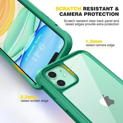 Vista 763 de DIACLARA - Funda transparente compatible con iPhone XR 6.1 pulgadas 2018