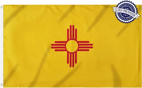 Vista 10 de Bandera del estado de Alabama de 3 x 5 pies para exteriores, doble cara, 3 capas, poliéster, AL Alabama, banderas con 2 ojales de latón