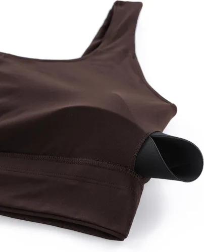 Vista 87 de CRZ YOGA Butterluxe - Brasier deportivo con espalda en U para mujer, cuello redondo, acolchado, de bajo impacto, para yoga, entrenamiento