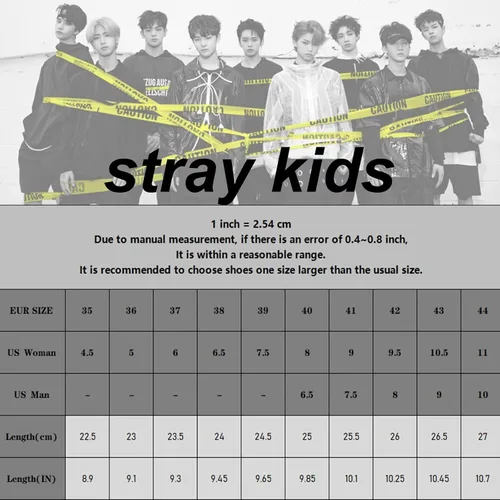Vista 3 de KPOP Zapatos deportivos para niños Stray Bang Chan Lee Know ChangBin Han I.N Felix HyunJin Seungmin Hiphop Zapatos de lona de caña alta