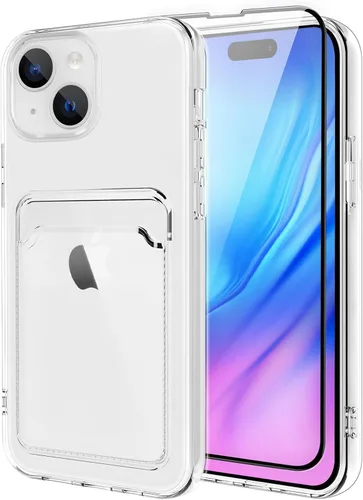 Vista 112 de MZELQ Compatible con iPhone 11 Funda TPU Soporte para Tarjetas Cubierta de Billetera, Protección de Cámara + Protector de Pantalla Funda Suave
