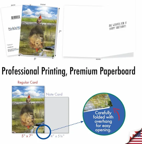 Vista 4 de The Best Card Company - Tarjeta de felicitación de cumpleaños de 1 gato con sobre - Papelería de gatito lindo, tarjeta de felicitación de cumpleaños