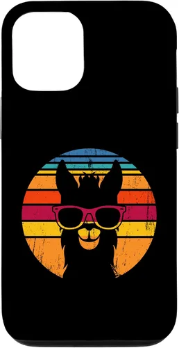 Vista 11 de iPhone 12 mini disfraz de alpaca vintage con llama divertida, funda de llama para amantes de las llamas