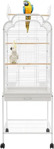 Vista 14 de Jaula de pájaro de metal,Jaulas grandes para periquitos para loro,Cockatiel Estilo-11