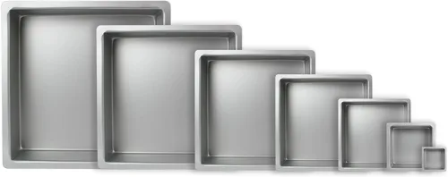 Vista 4 de PME Bandeja para hornear de aluminio profesional, cuadrada 10 x 4