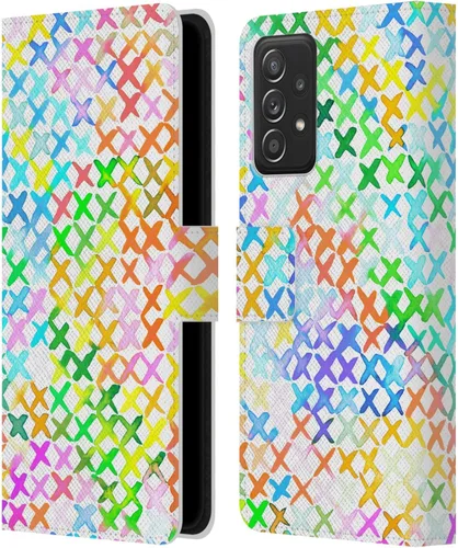 Vista 137 de Head Case Designs Officially Licensed Ninola Brushstrokes Multi Colorful Leather Wallet Case Compatible with Samsung Galaxy A07 4G