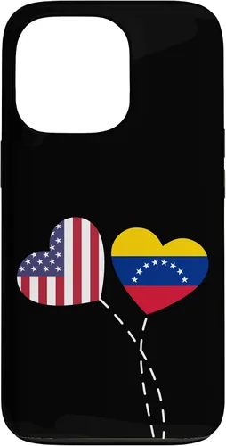 Vista 10 de Funda para iPhone 13 Pro Max Loving Venezuela USA Flag Heart Venezuelan Americans Love Case