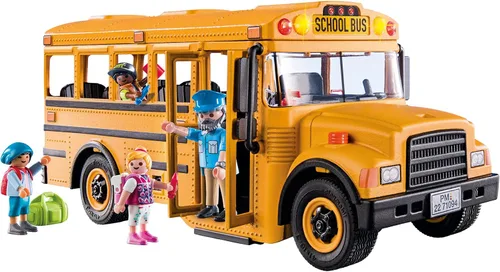 Vista 10 de Playmobil Autobús escolar con accesorios y 4 figuras