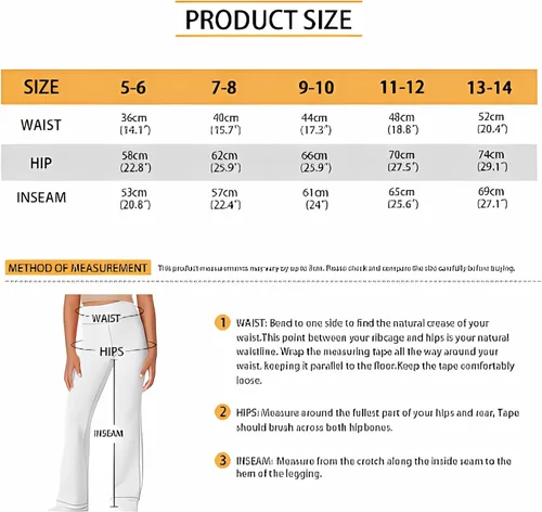 Vista 6 de Ystardream Pantalones acampanados para adolescentes y niñas, de cintura alta, talla grande, para uso diario casual