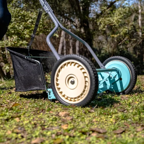 Vista 84 de American Lawn Mower Company 1204-14 Cortacésped de carrete de empuje de 4 hojas de 14 pulgadas, color rojo