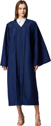 Vista 15 de MyGradDay Batas de coro unisex mate para iglesia, bautismo, oficiante, confirmación, vestido de graduación, bata de pastor y jueces Negro