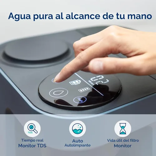 Vista 4 de Bluevua RO100ROPOT-LITE Sistema de filtro de agua de ósmosis inversa para encimera, purificación de 5 etapas, proporción de puro a drenado de 3:1