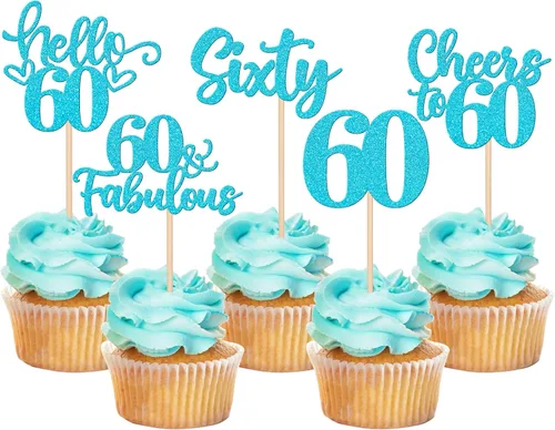 Vista 15 de 30 piezas de adornos para cupcakes de 12 cumpleaños feliz, brillantes doce, hola 12, felicitaciones a 12 años, adornos para cupcakes, 12