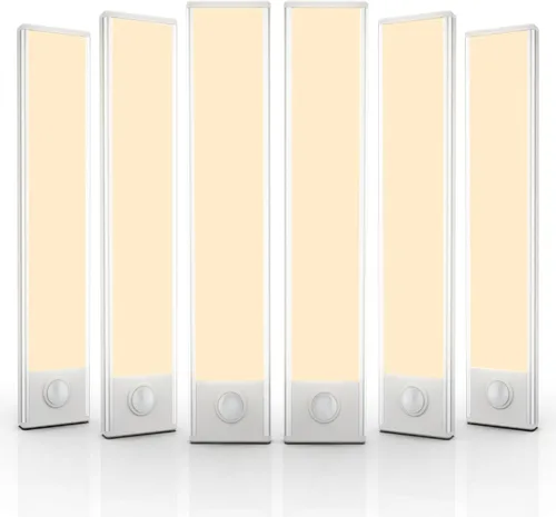 Vista 11 de Paquete de 6 luces inalámbricas para debajo del gabinete, 32 luces LED recargables con sensor de movimiento para interiores, luces magnéticas