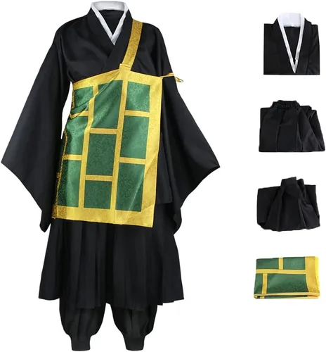Vista 6 de Geto Suguru - Disfraz de cosplay de Geto Suguru, kimono, traje de escenario, traje de Halloween, conjunto completo para hombre