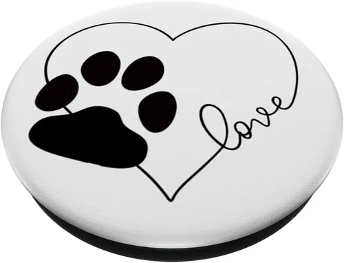 Vista 2 de Love Dogs Valentine PopSockets Grip and Stand for Phones and Tablets