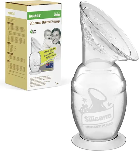 Vista 11 de haakaa Extractor Manual de Leche para Lactancia, de Silicona, Transparente 4 oz/100 ml