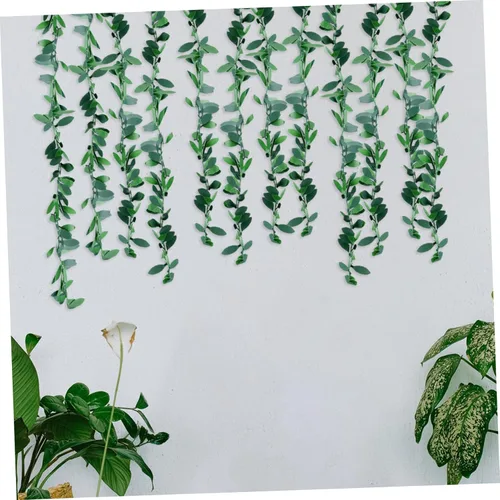 Vista 7 de DIY Diademas Accesorio 24.6 ft Hoja Verde Decorativo Ratán Artificial Alambre Vine para Boda