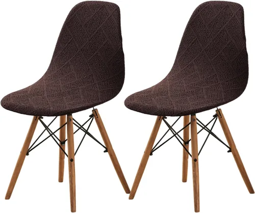 Vista 65 de HAOYONG Fundas para silla de comedor modernas de mediados de siglo, funda estampada para silla sin brazos, fundas elásticas para cocina, oficina