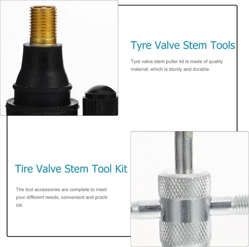 Vista 7 de 54pcs Tire Valve Stem Removal and Installation Tool Kit with Valve Tools for Car Tire Maintenance and Auto Repair Supplies