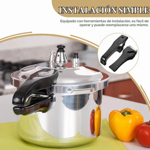 Vista 2 de Mango de repuesto para olla a presión, resistente al calor, accesorio de cocina, agarre ergonómico, cómodo y 7.48 x 1.96 x 1.77 pulgadas, fácil