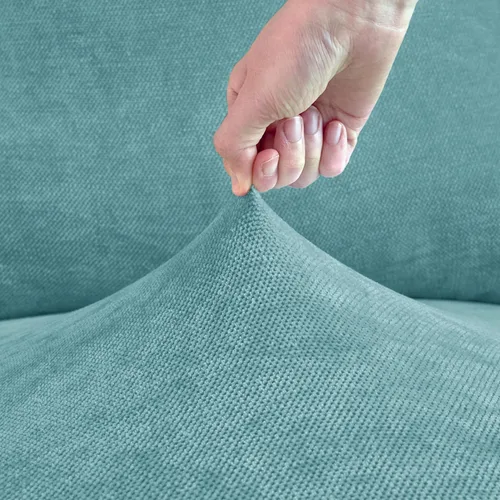 Vista 3 de vctops 4 fundas elásticas de felpilla de lujo para sillas reclinables, protector suave de muebles con parte inferior elástica para niños, gatos, Azul
