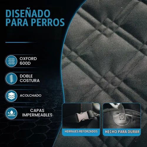 Vista 6 de Bulldogology - Funda de asiento de automóvil para perro, 64 x 60 pulgadas, impermeable, resistente, hamaca para perro, protector de asiento trasero