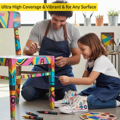 Vista 7 de SFAIH 36 marcadores de pintura acrílica vibrantes, cobertura ultra alta, bolígrafo de pintura fina de 0.04 a 0.079 pulgadas para cualquier