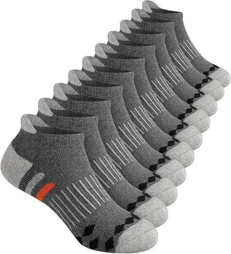 Vista 7 de Comfoex 10 pares de calcetines de tobillo atléticos para niños grandes y pequeños calcetines de algodón medio acolchados