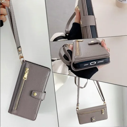 Vista 2 de Funda compatible con Itel Vision 1, compatible con Itel Vision 1, funda para teléfono [6 ranuras para tarjetas + 1 clip para dinero + 1 cartera]