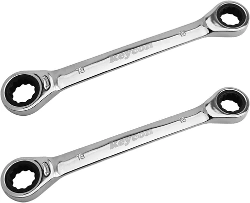 Vista 13 de Utoolmart Llave de trinquete, 0.315 in x 0.354 in extremo de caja doble métrica 1 unidad