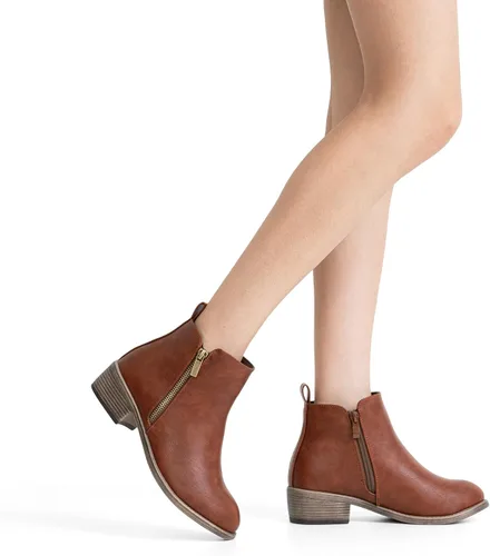 Vista 2 de Botines JEOSSY de tacón grueso y bajo para mujer