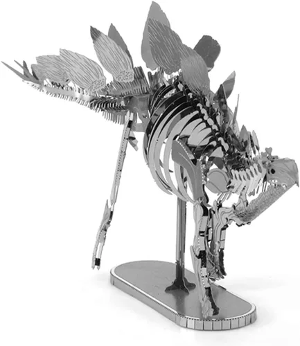 Vista 2 de Fascinations Metal Earth Stegosaurus Skeleton 3D Kit de modelo de metal