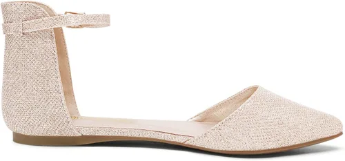 Vista 2 de DREAM PAIRS - Zapados D'Orsay en punta o puntiagudos, casuales, sin estampados, estilo ballet, cómodos, suaves y antideslizantes, para mujer