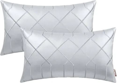 Vista 14 de BRAWARM Fundas de almohada de cuero 16 X 16 pulgadas, paquete de 2 fundas de almohada de cuero sintético negro, fundas de almohada decorativas