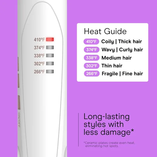Vista 4 de Conair Plancha para el cabello, doble cerámica, platos extralargos de 1