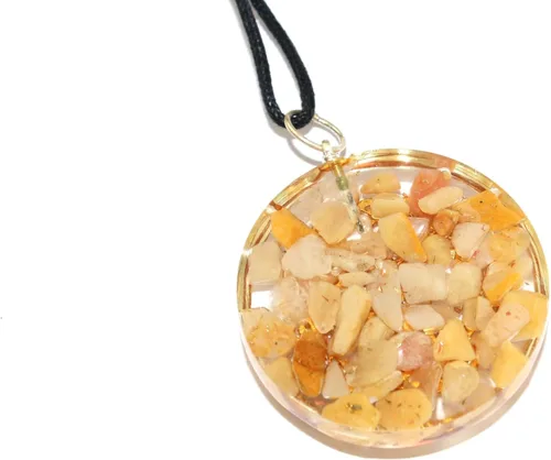 Vista 7 de HiJet Colgante de orgón Hermoso Cuarzo Dorado Árbol de la Vida Colgante de orgón Equilibrio Energía Positiva Armonía Suerte Yoga Meditación Reiki