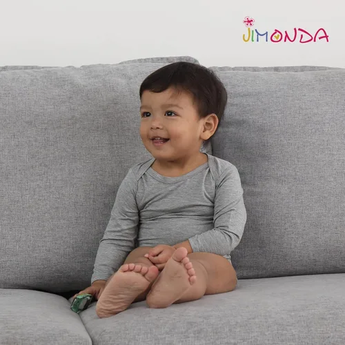 Vista 6 de Jimonda Mameluco de bambú de manga larga para bebé, niño, niña, 0-24 meses