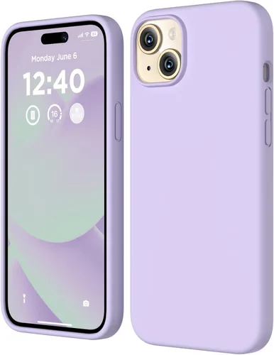 Vista 29 de Compatible con iPhone 15, funda de silicona líquida, funda protectora de cuerpo completo a prueba de golpes [forro de microfibra suave], funda Azul